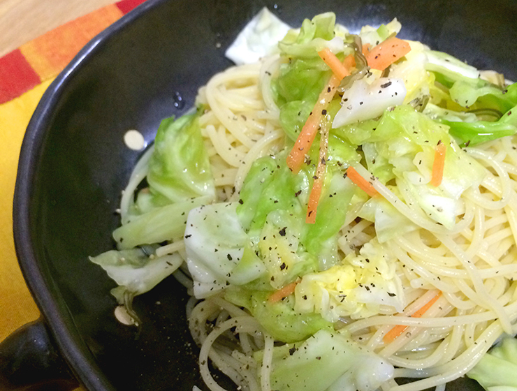春キャベツの冷製パスタ