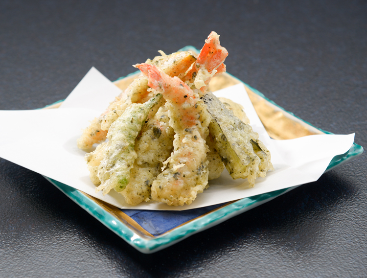 【大根菜漬フレークで】天ぷら～大根菜風味～