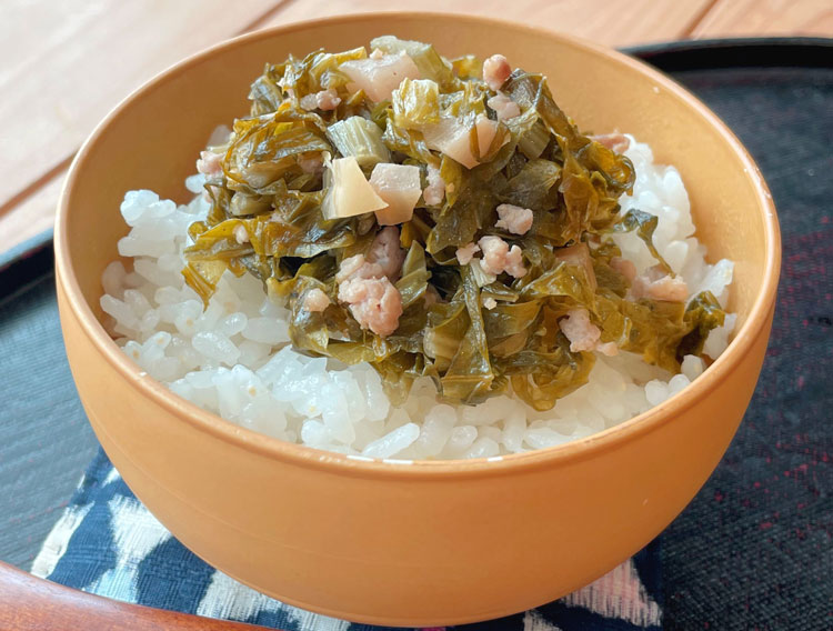 【出雲のおいしい津田かぶ本干し漬で】そぼろご飯